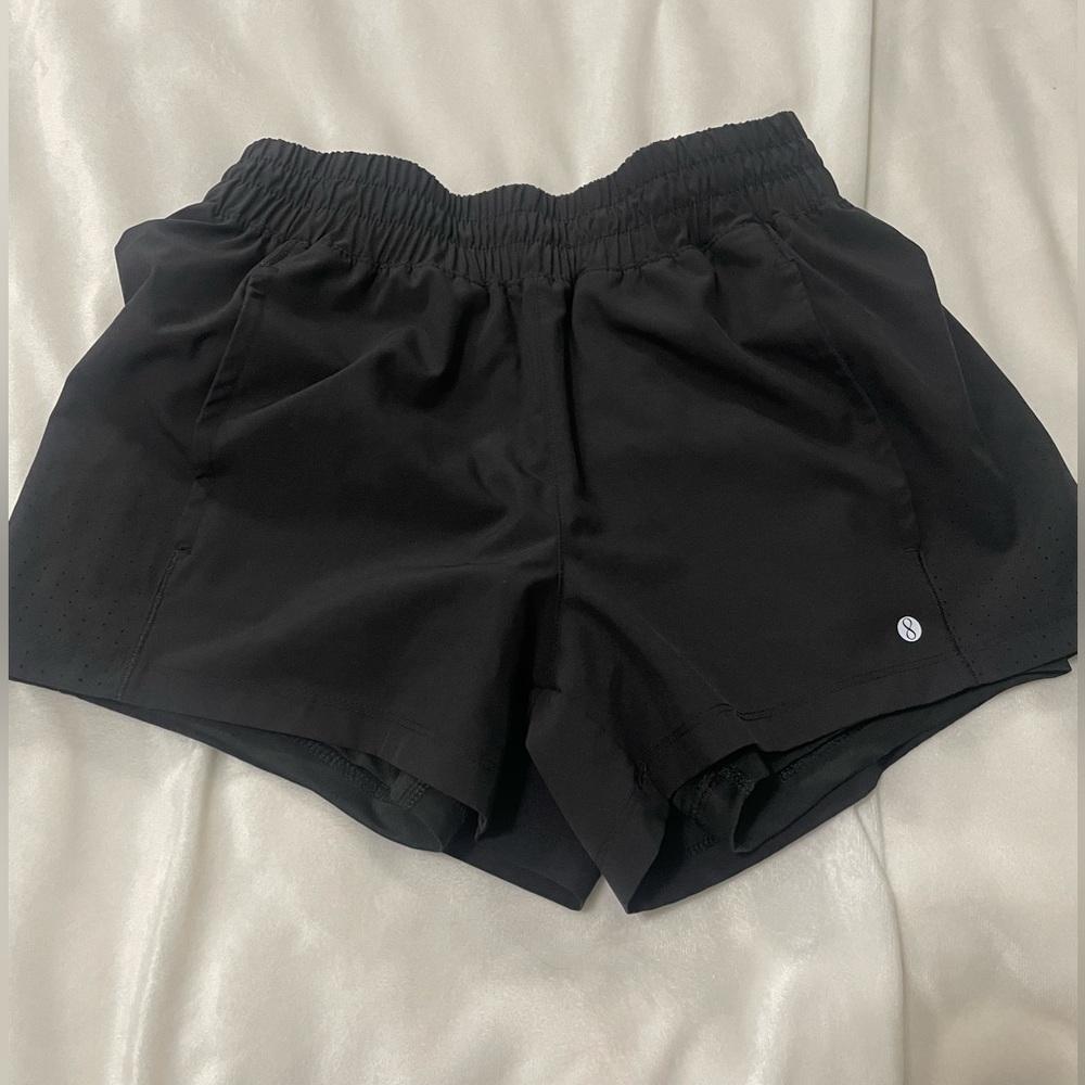 Layers athletic black shorts
